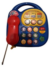 Simba ABC Spielzeugtelefon Kinder Lerntelefon mit Zahlen Blau Rot Gelb