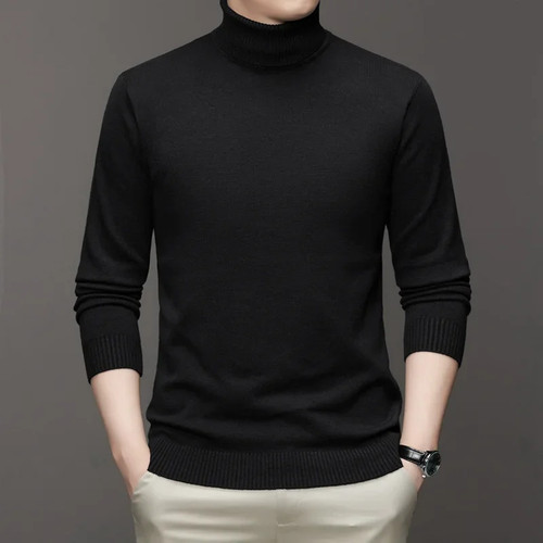 Maglione Uomo Slim Fit Manica Lunga Girocollo Antipilling Maglia Alta Qualità - Foto 22 di 31