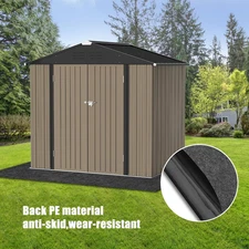 8x6.2 FT Outdoor Storage Shed Mat-Waterproof Dustproof Outdoor Carport Mat- Back