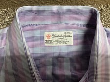 Turnbull Asser Shirt Mens 18 Check Formal Dinner Cutaway Collar French Cuff