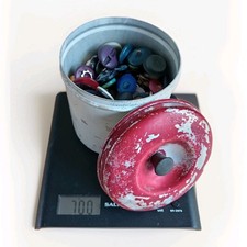 Vintage Storage Tin of Old Buttons for Sewing Craft Approx 700g Job Lot ?? B194