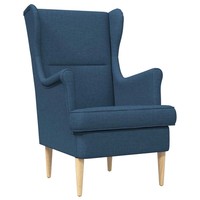 Sessel Blau Stoff GemüTlich Polstersessel Wohnzimmer Lesesessel Modern