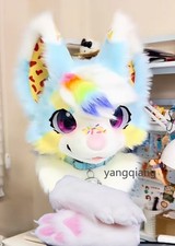 Fursuit Long Fur Husky Fox Mascot Head Party Halloween Fur Cosplay-Promotion