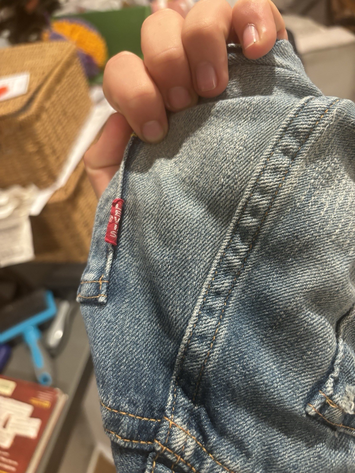 Levi’s 701 Big E patchwork Jeans  Size 29  White … - image 6