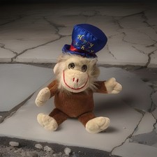Dan Dee Plush Collectors Choice Happy Birthday Brown Monkey Blue Hat 11