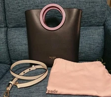 m1128 kate spade New York Bicolor Shoulder Bag Leather Excellent Condition