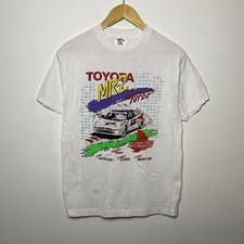 Vintage 90s Toyota MR2 Turbo Firehawk Racing T Shirt Aase Bros Tee Jays Large