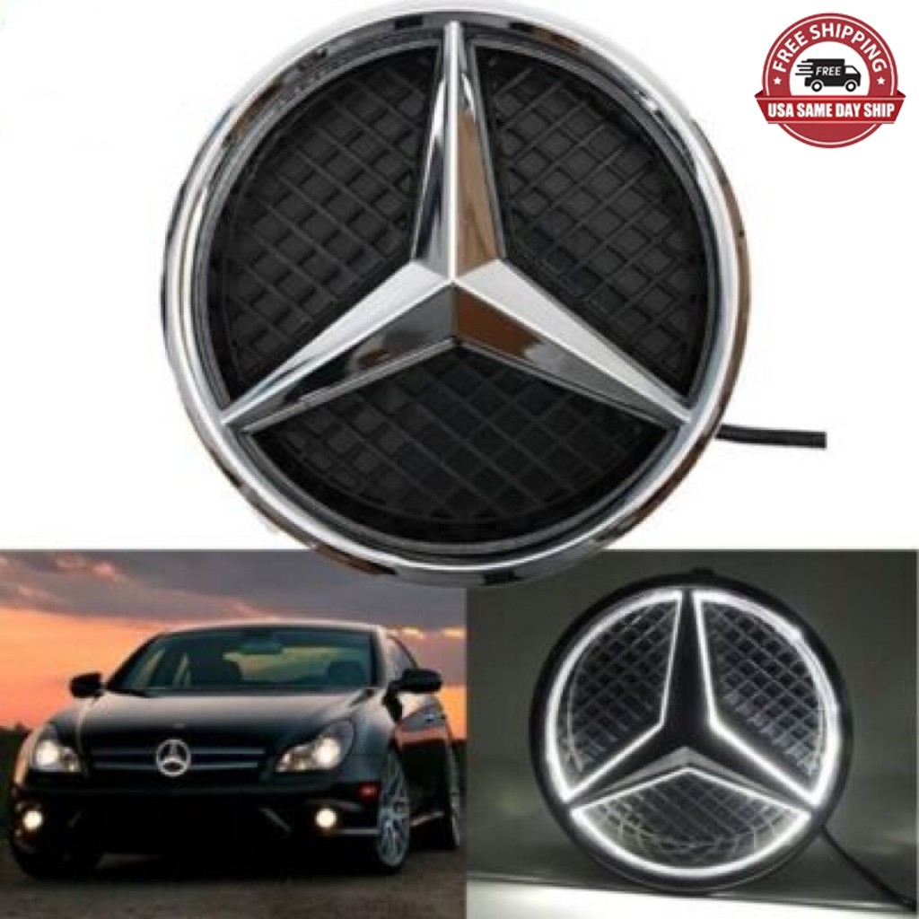 Illuminated Car Front Grille LED Light Emblem Star Logo Badge For Mercedes-Benz