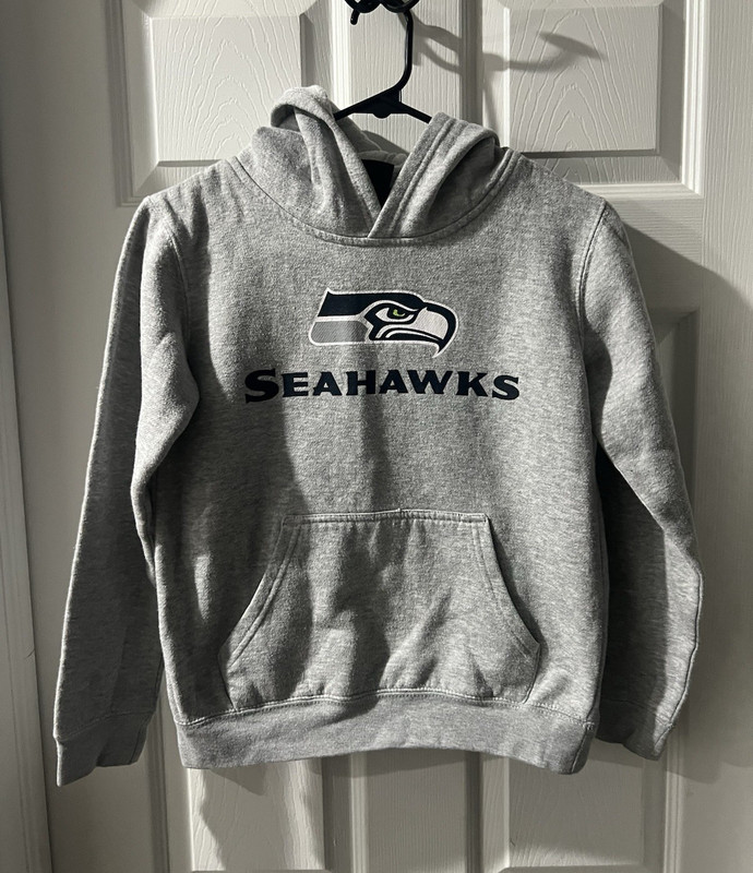 NFL Team Apparel Seattle Seahawks NFL Football Hoodie Sweatshirt Gray Youth M