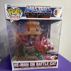 Funko Pop! Rides He-Man on Battle Cat Flocked Exclusive #84