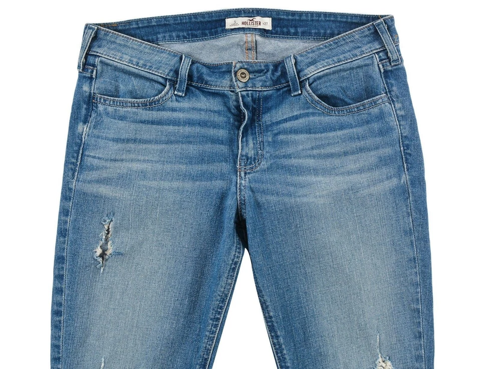 Hollister California Damen Distressed Zerrissen Boyfriend Jeans Denim Größe 27 - Bild 4 von 4