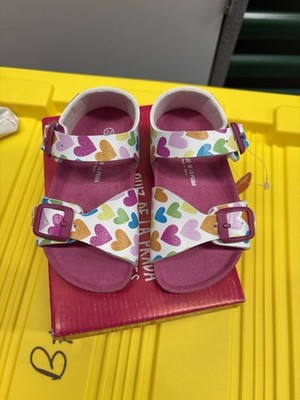 Agatha Ruiz De La Prada Heart Print Sandals Toddler Size 6 US / EU 22