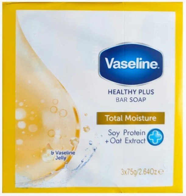 sapone solido Vaseline Healthy Plus Total Moisture 3 x 75 gr NUOVO