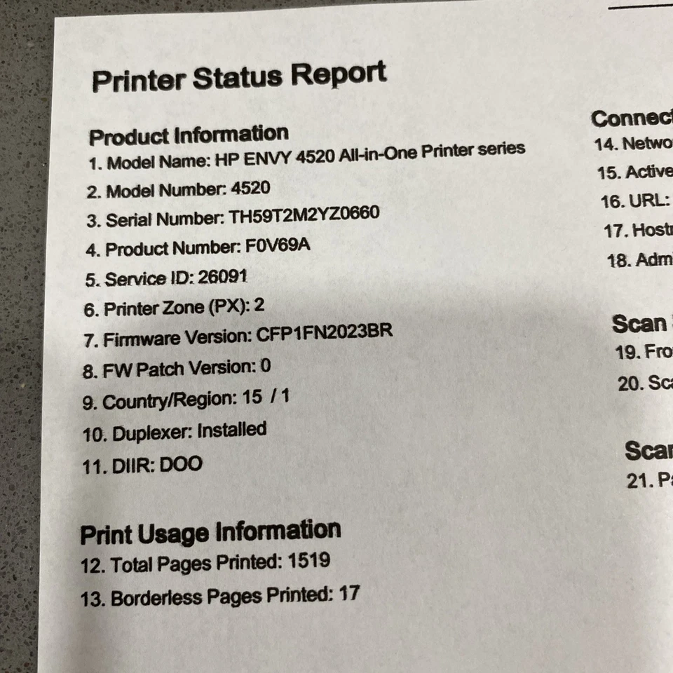 HP ENVY 4520 All-In-One Printer Scan Copy Photo - NO INK - Image 4 of 4
