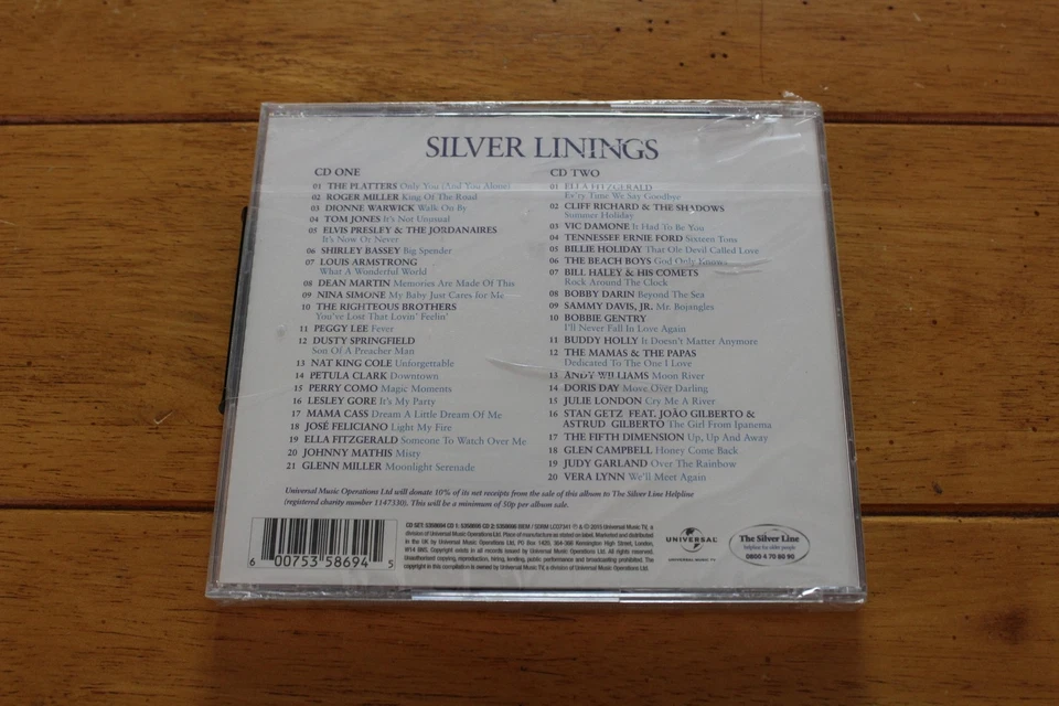 Silver Linings 2CD Dean Martin Ella Fitzgerald Classic Hits Jazz Vocal Sealed Foto 2 de 2