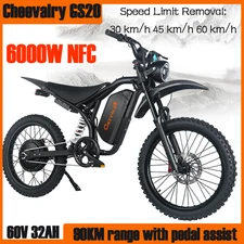 CHEEVALRY GS20 60V 32AH E-Bike 6000W E-Motorcycle Off-Road E-Mountain bike 45MPH