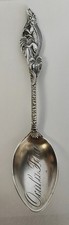 Antique STERLING COLLECTOR SPOON with ALLIGATOR from OCALA FLORIDA