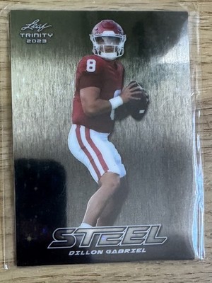 2023 Leaf Trinity Steel Silver Dillon Gabriel Rookie Parallel Card RC #S27