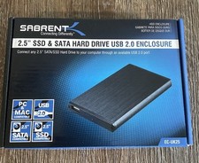 Sabrent 2.5" SSD Hard Drive USB 2.0 Enclosure USB2 With Case EC-UK25