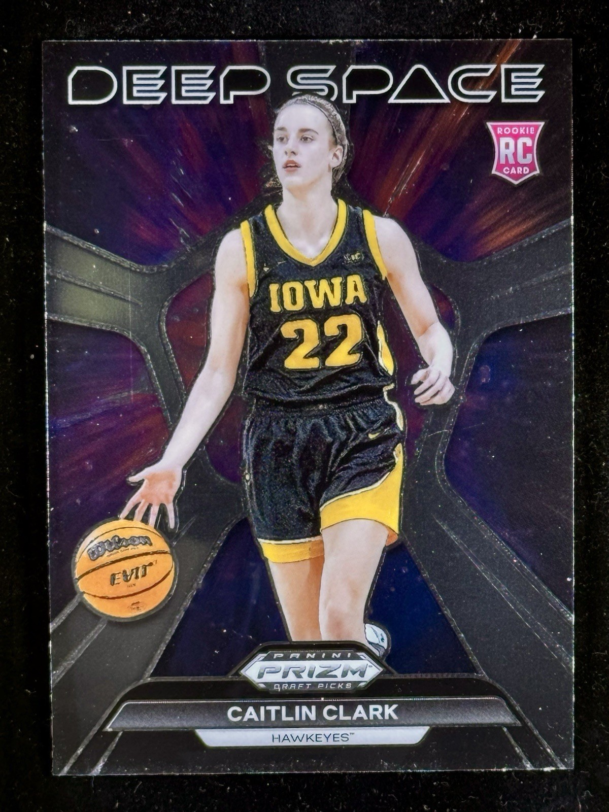 CAITLIN CLARK 2024-25 PANINI PRIZM DRAFT PICKS DEEP SPACE ROOKIE RC