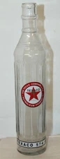 VINTAGE STYLE TEXACO MOTOR OIL GLASS BOTTLE 15'' QUART GAS STATION ADVERTISING
