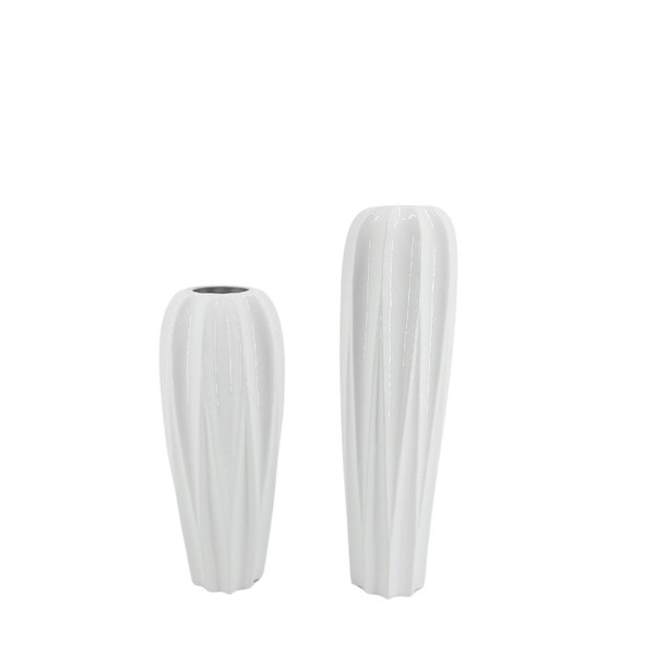 Bodenvasen Set Basic - 2 Vasen, 46Cm U. 58Cm, Weiß, Keramik, Formano-image