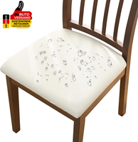 Alishomtll PU Stuhlhussen 6Er Set Wasserdicht Kunstleder SitzbezüGe Beige