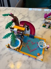 Lego Friends, 41005, High School, added 3184 and 41008, swimming pool