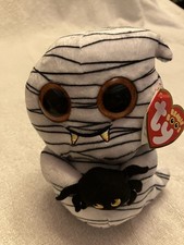 Ty Beanie Boos Ooooky The Mummy Ghost New W/tags Plush Stuffed Animal Toy