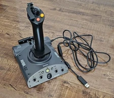 Saitek SN-PS41 Xbox 360 Aviator Flight Stick Joystick Controller AV8R-02 TESTED