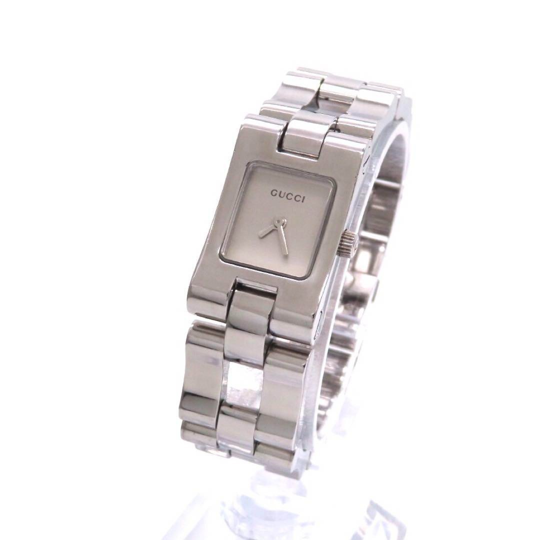 Gucci Women's Silver White 2305L Watch Lines Genuine Authentic from JAPAN USED