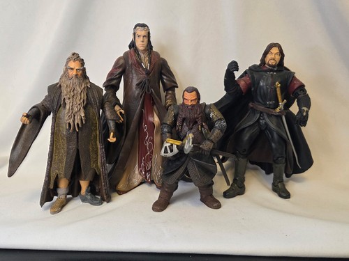 The Lord of the Rings Figurines Set of 4 with Weapons and Accessories