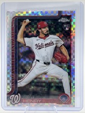 Cole Henry X-Fractor Rookie RC 2025 Topps Chrome Update Card #USC72 Nationals. rookie card picture
