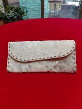 VTG Handstiched Calfskin Leather Wallet - 8.25 x 4.25 Made In India