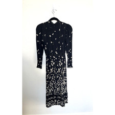 Reformation Natalia Dress black Floral Sz 0