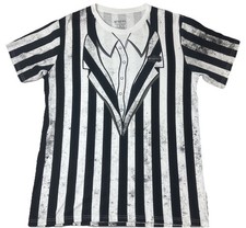 Beetlejuice All Over Print Tee Size XL Striped NWOT Warner Bros