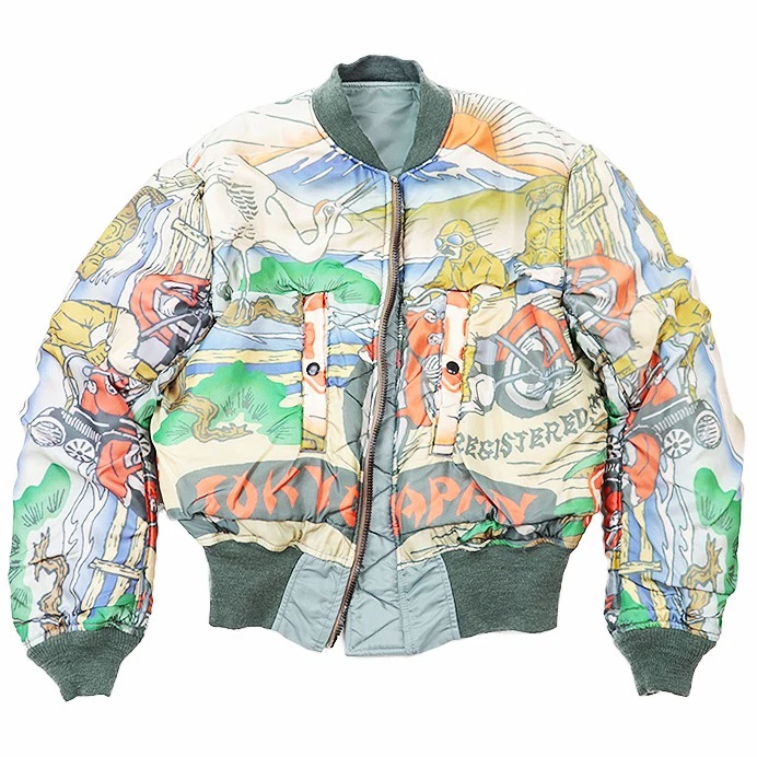 ISSEY MIYAKE ×TOYS McCOY Collaboration Flight Jacket Mens Size 38 Sage green - product detail image 6
