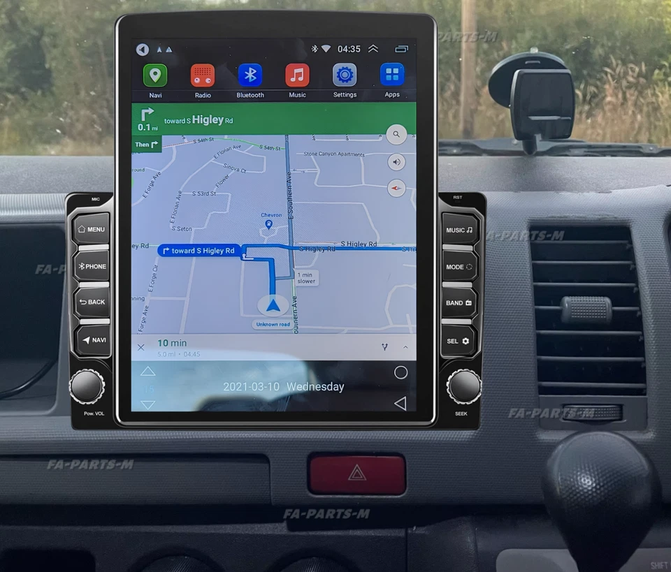 9.7英寸汽车收音机立体声适用于丰田Hiace 2006-2019安卓13 Carplay GPS播放器 — 第 2/4 张图片