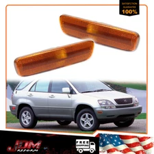 For 1999-2003 Lexus RX300 Amber Lens Front Bumper Side Marker Corner Lights 2X