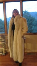 Full Length Beige Mink Coat Size 4-14- Fits All Of These Size