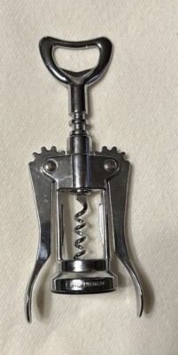Phoenix ware Stainless Steel Vintage Corkscrew Wine Bottle Opener Made In Italy 
