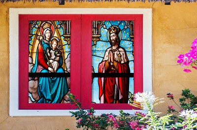 3D King Queen A192 Window Film Print Sticker Cling Stained Glass UV Sinsin
