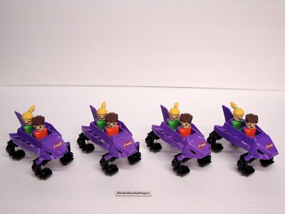 ONE Knex Rippin Rocket Purple ROLLER COASTER CAR w/People - 1
