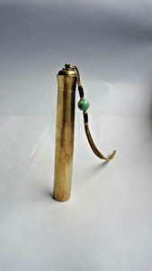 A Chinese gilt bronze toothpick holder