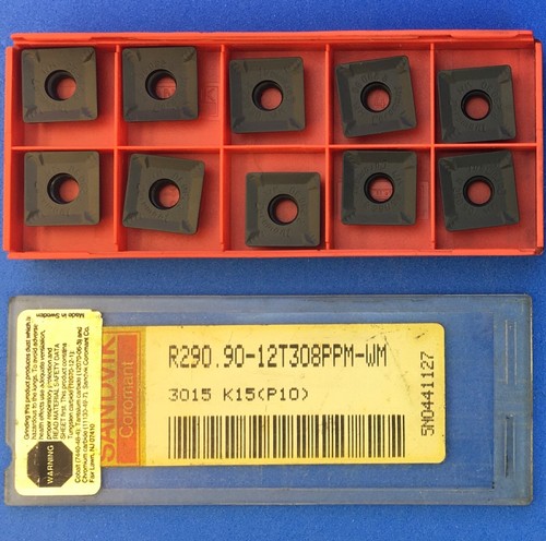 10pc SANDVIK R290.90-12 T3 08PPM - WM Carbide Milling Inserts 3015🎯 ...