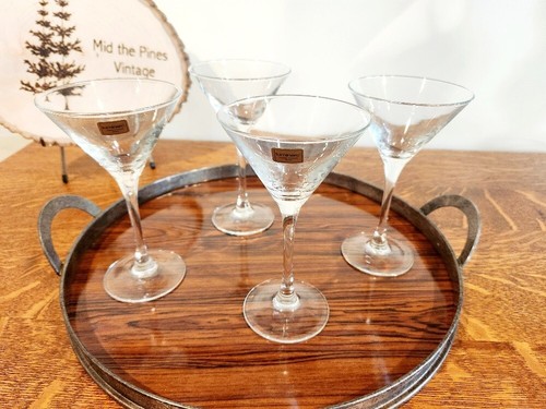 Vintage Luminarc Clear Stemmed Martini Cocktail Glasses, 4 French Stemware - Picture 10 of 10