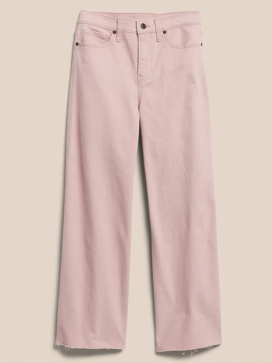 Banana Republic Factory WIDE-LEG CROP JEAN, pink fog, 30/10 TALL, NWT