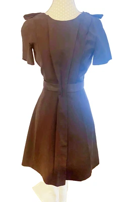 WOOL Cue Dion Lee Black Cutout back & sleeve smart Business cocktail dress xs - Bild 1 von 4