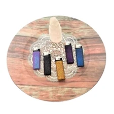 Assorted Glitter Decorated Disposable Lighter Set of 4