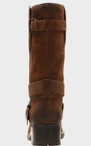 LADIES CLARKS BOOTS LALLANA BEAT BNIB TAN SUEDE LEATHER UK 6.5 EU 40 RRP £120 - Picture 6 of 11